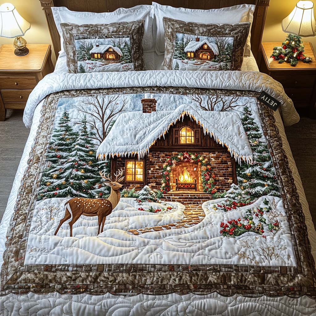 Design No. 28 3-Piece Quilted Bedding Set