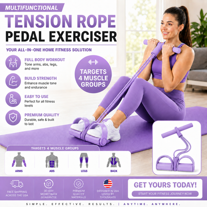 Multi-Function 6-Tube Pedal Resistance Trainer