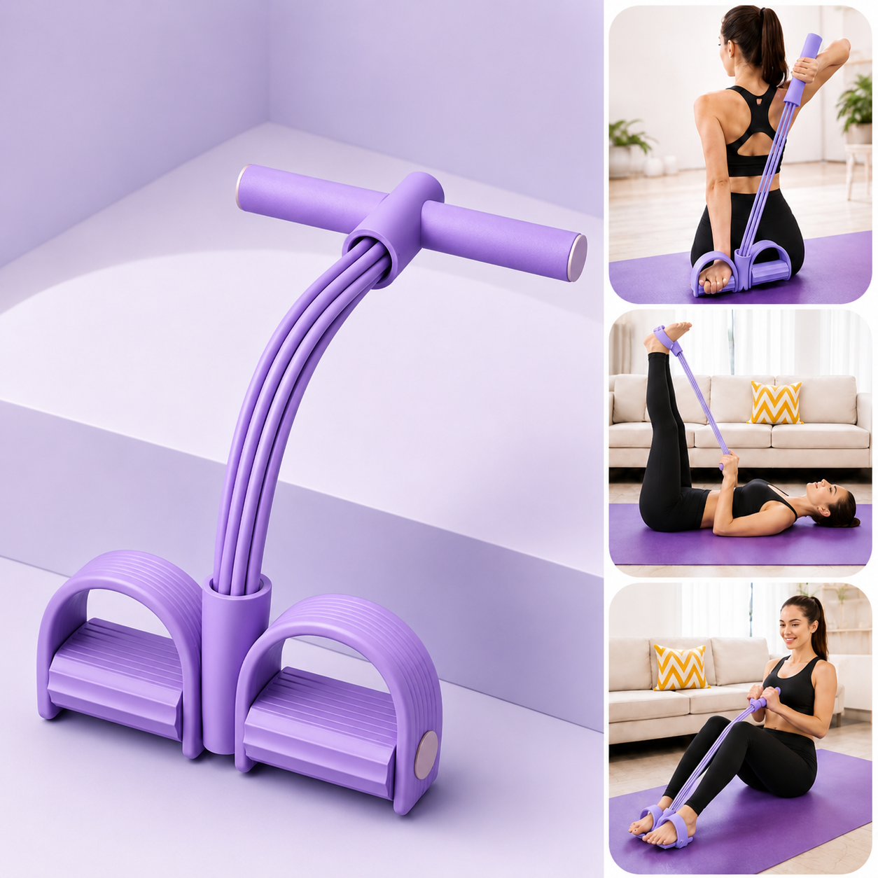 Multi-Function 6-Tube Pedal Resistance Trainer