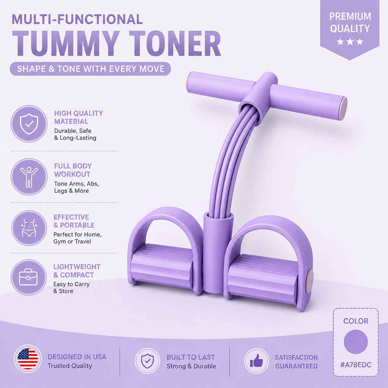 Multi-Function 6-Tube Pedal Resistance Trainer