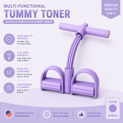Multi-Function 6-Tube Pedal Resistance Trainer