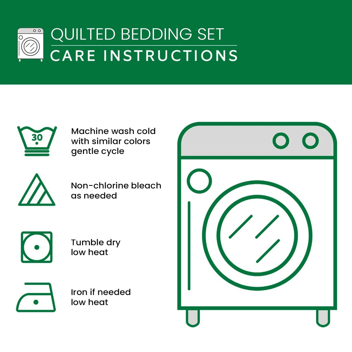 Bedding Care Instructions