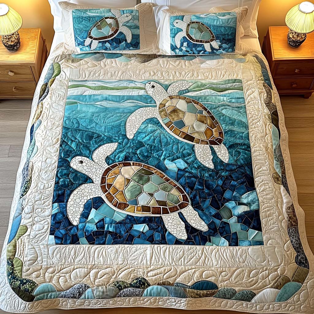 Summer Glow 3-Piece Quilted Bedding Set