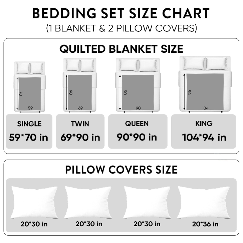 Bedding Size Chart
